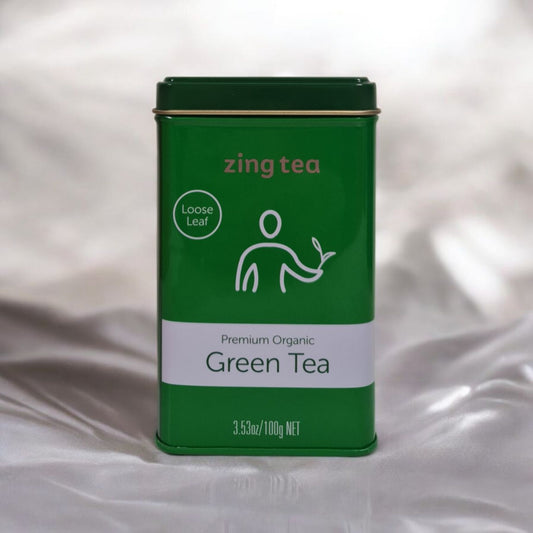 Zing Premium Organic Green Tea Loose Leaf – 100g NET