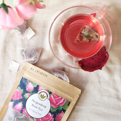 Nutri-Leaf Brand Dragon fruit Rose Tea [NEW] 5g x 10Tbgs