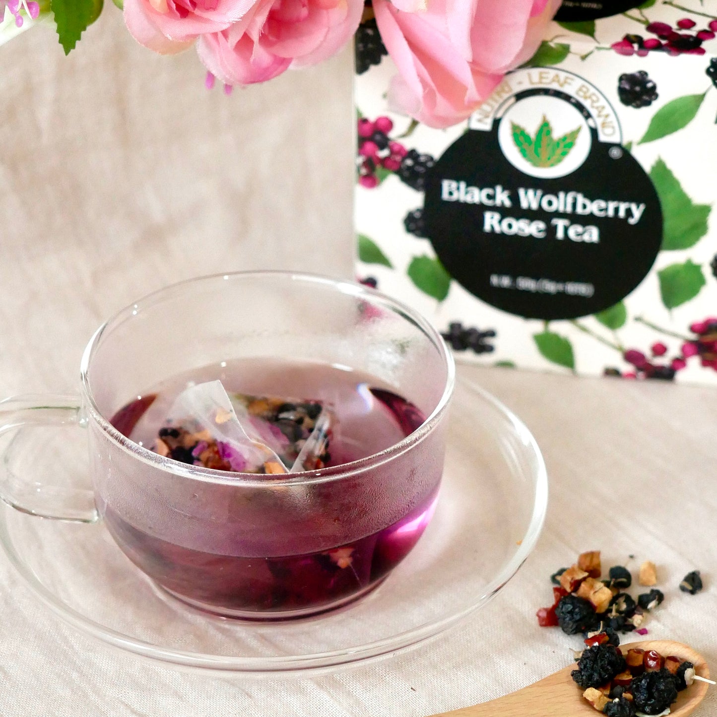 Nutri-Leaf Brand Black Wolfberry Rose Tea [NEW] 5g x 10Tbgs